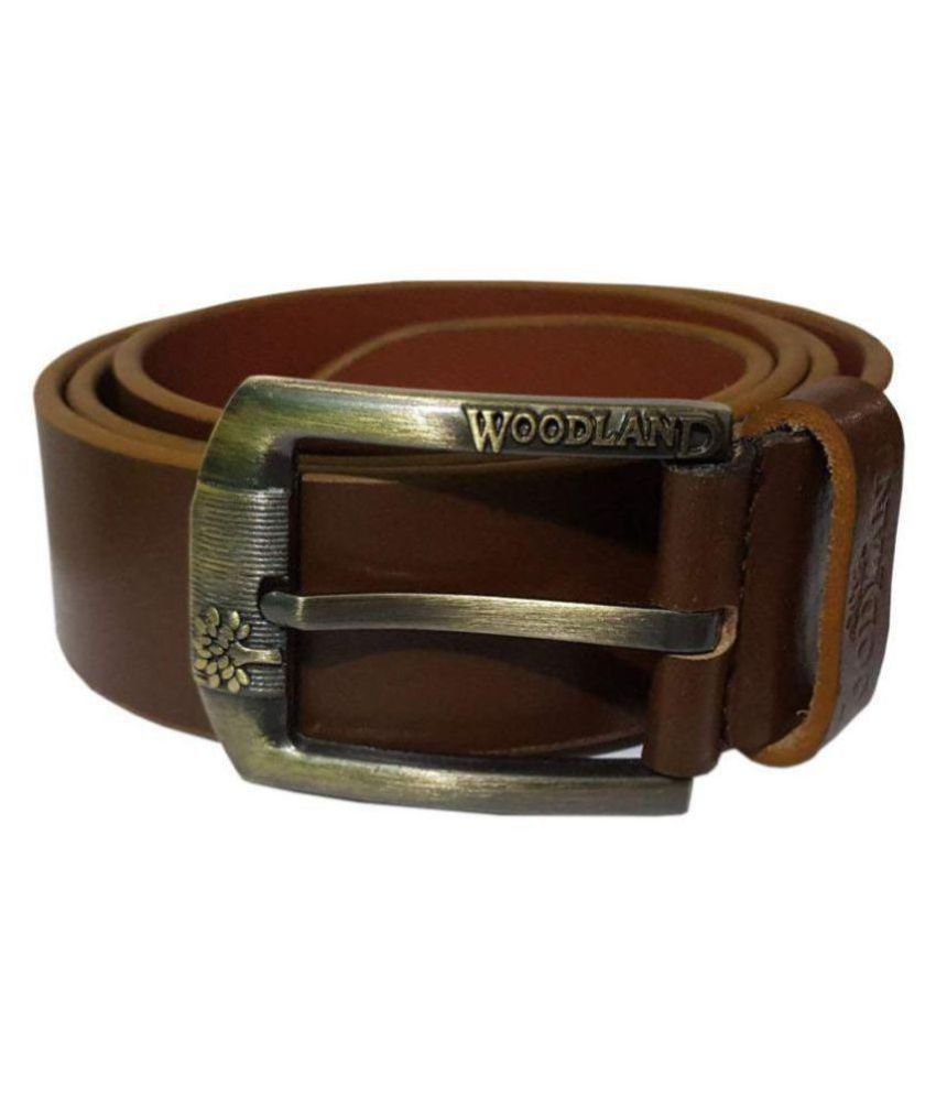 Woodland Brown Leather Formal Belt - Buy Woodland Brown Leather Formal ...