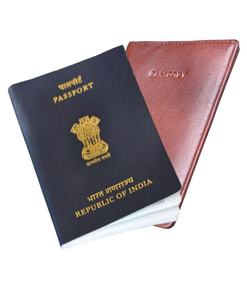 ABYS Leather Brown Passport Holder Buy ABYS Leather Brown Passport Holder Online at Low Price
