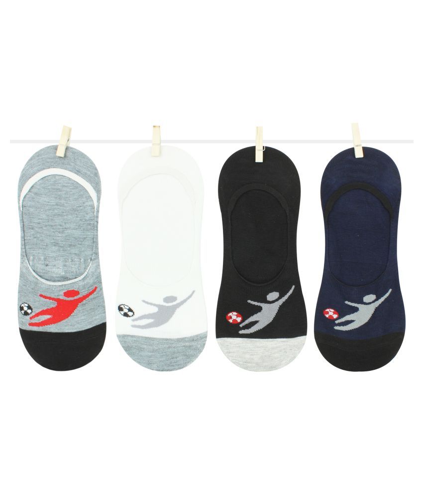 Neska Moda Premium Men amp; Women 4 Pairs Cotton No Show Socks With Silicon Gel Grip Multicolor S747