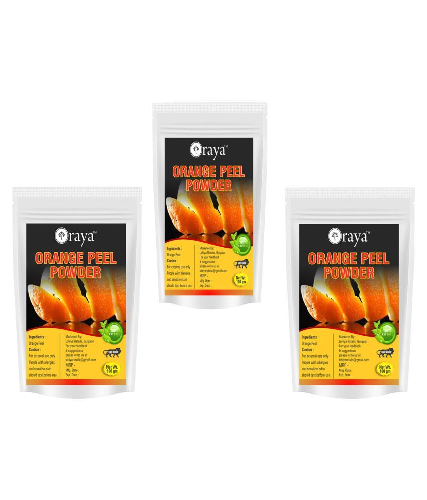     			ORAYA 100% Natural Orange Peel Powder For Skin Face Pack 300 gm Pack of 3