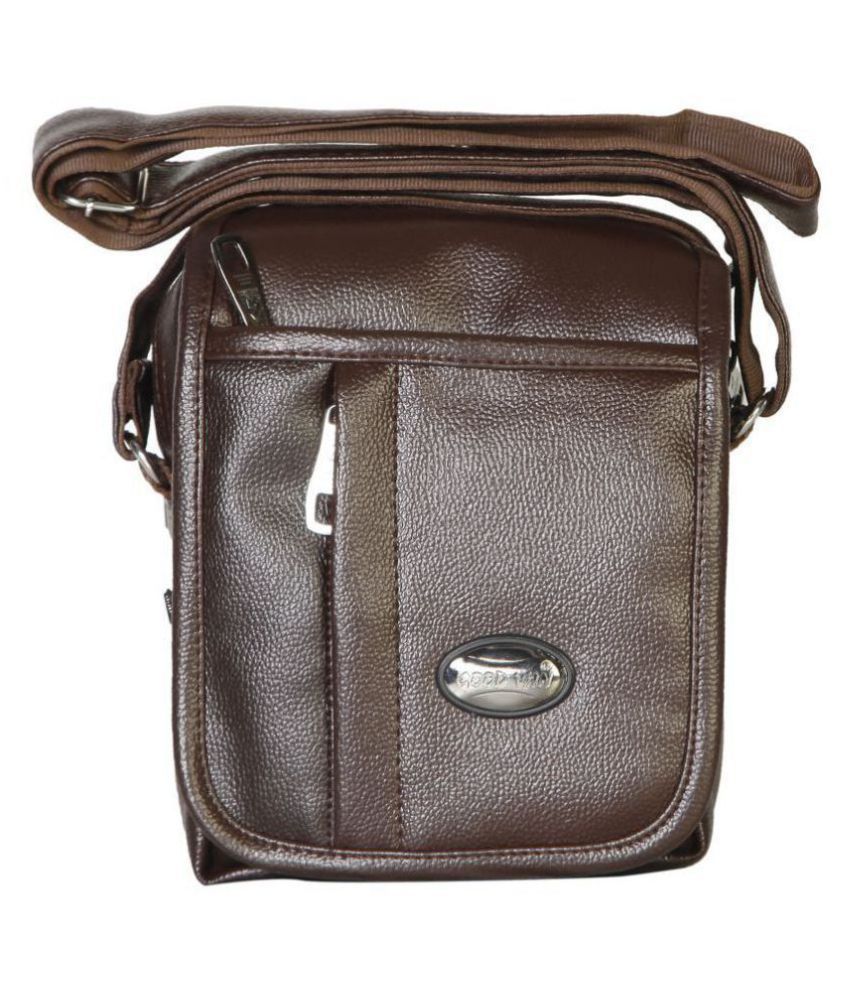     			Goodwin Brown Artificial Leather Sling Bag