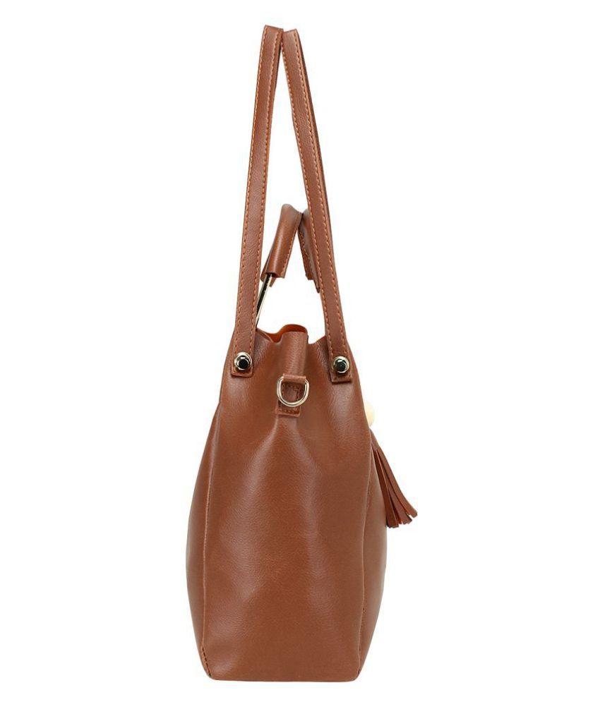 Mh Leather Product Tan P.U. Shoulder Bag Buy Mh Leather Product Tan P