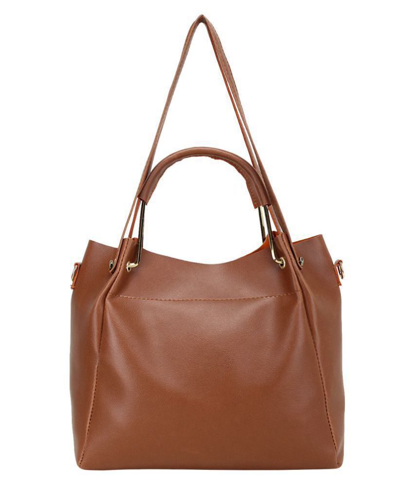 Mh Leather Product Tan P.U. Shoulder Bag - Buy Mh Leather Product Tan P ...