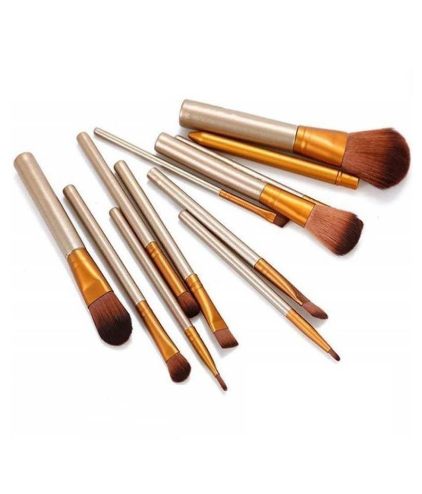 SkinPlus Natural makeup brush with sponge puff (Pack of 13) Natural