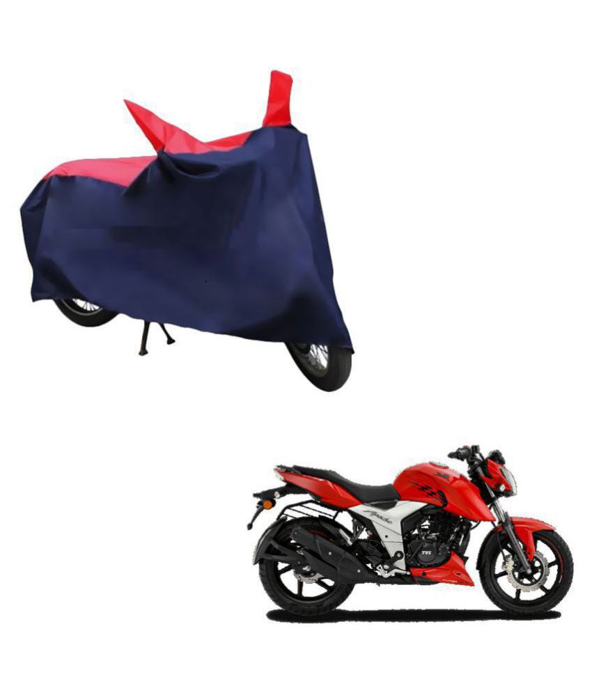     			AutoRetail Dust Proof Two Wheeler Polyster Cover for TVS Apache RTR 160 (Mirror Pocket, Red and Blue Color)