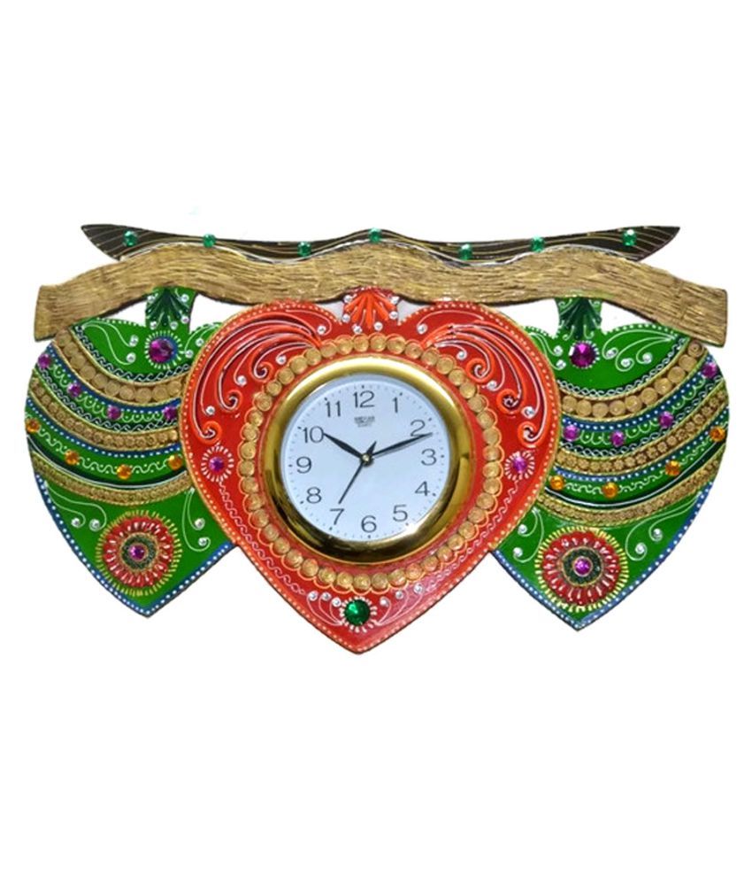 Jaipur Handicrafts Triangle Analog Wall Clock ( 7 x 7 cms ) Buy Jaipur