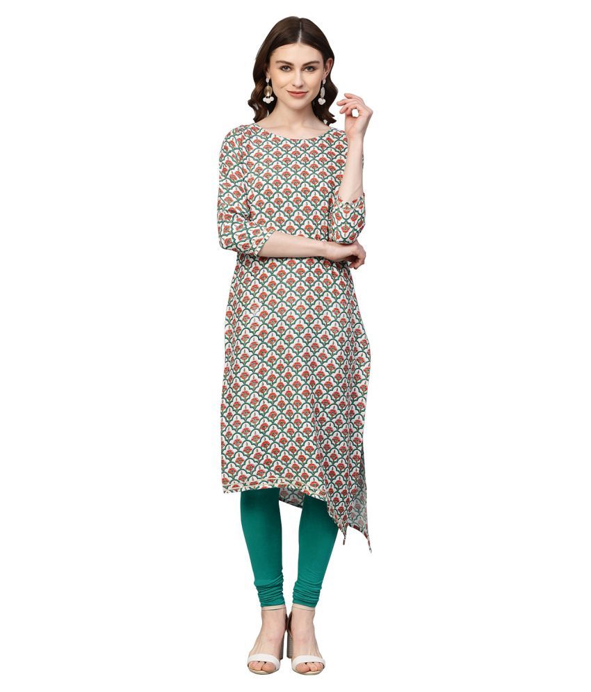 asymmetrical hemline kurti