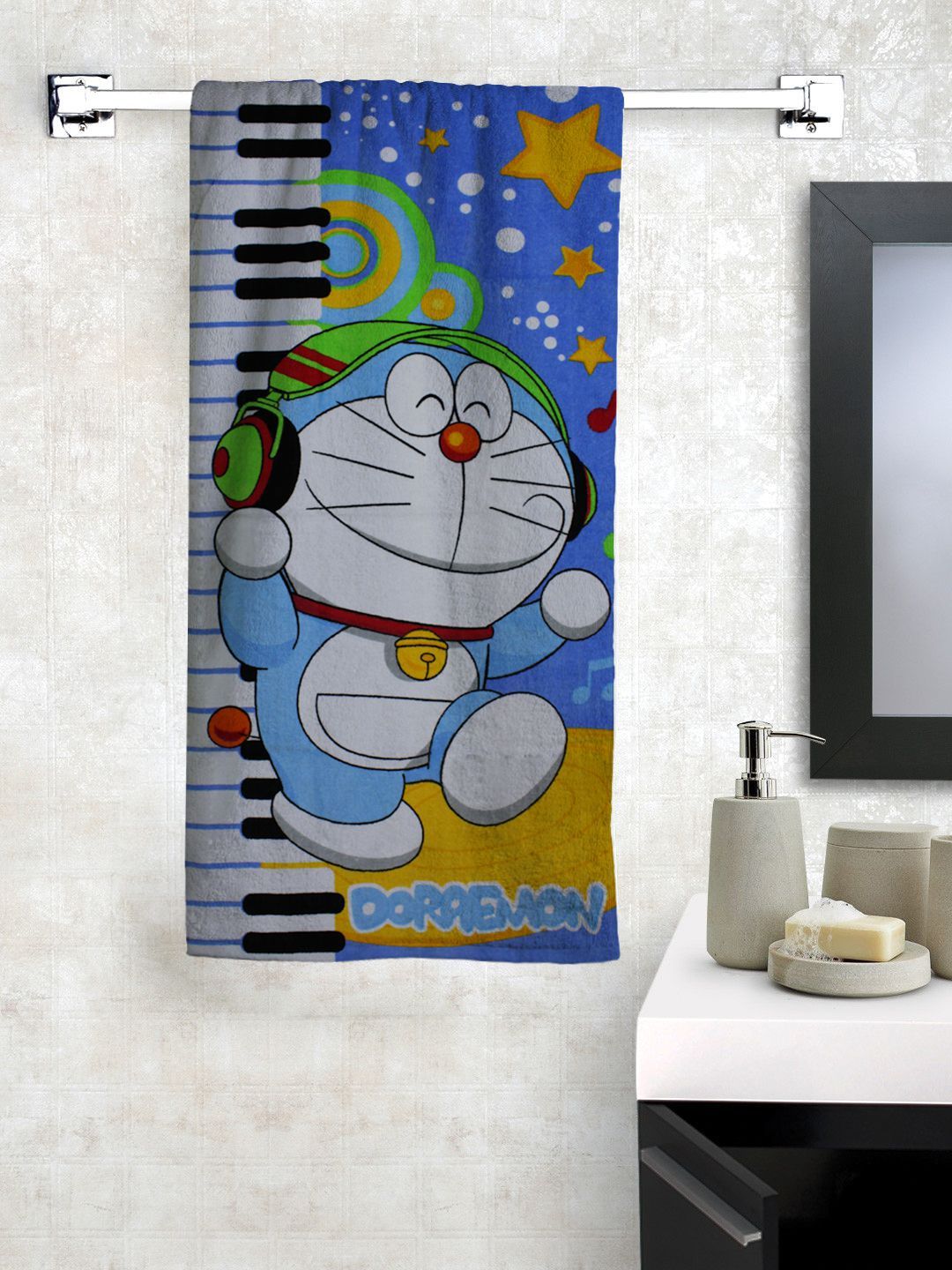 Doraemon Single Cotton Bath Towel Blue Buy Doraemon Single Cotton