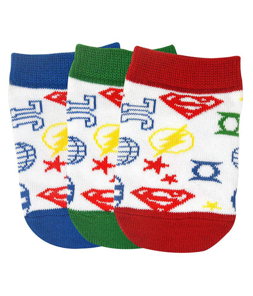 Justice League by Balenzia Low Cut Socks for Kids- Pack of 3
