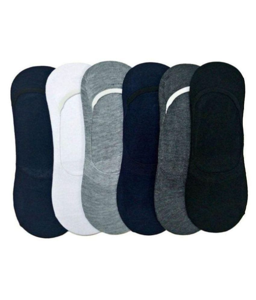     			Tahiro Multicolour Cotton Plain No Show Socks - Pack Of 6