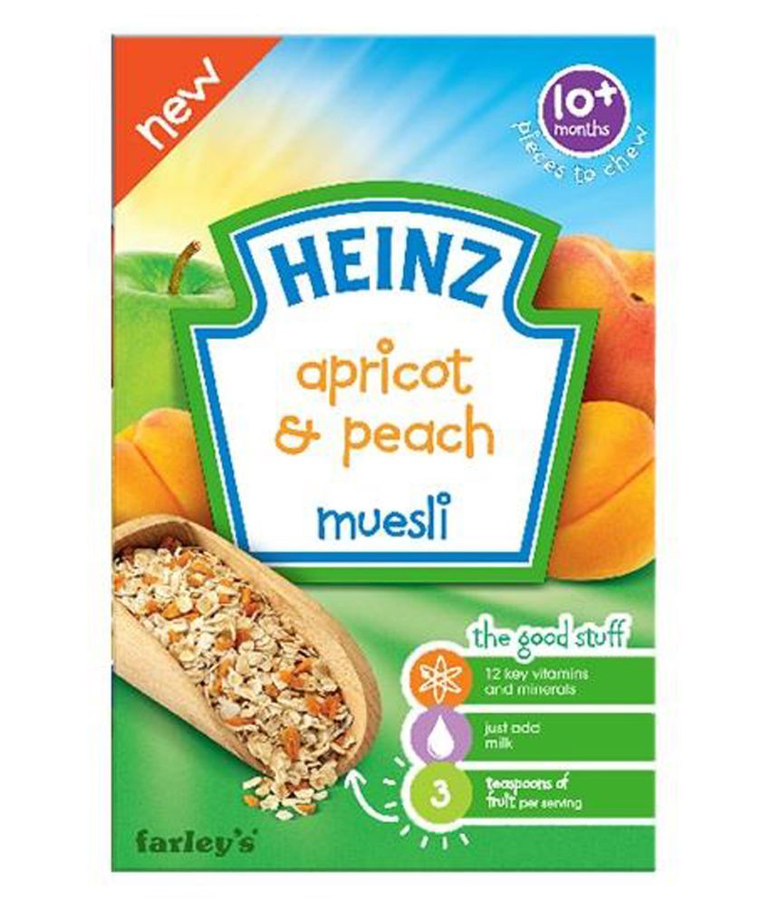Heinz Apricot & Peach Muesli 200g Infant Cereal for 12 Months + ( 400