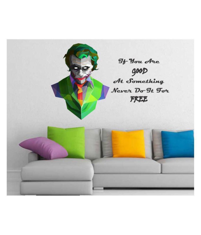     			Wallzone Joker Abstract Sticker ( 60 x 100 cms )