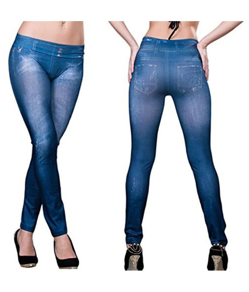 blue jeggings womens