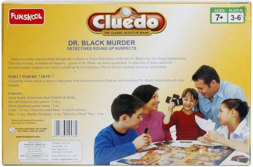 Funskool Cluedo Board Game Buy Funskool Cluedo Board Game Online at