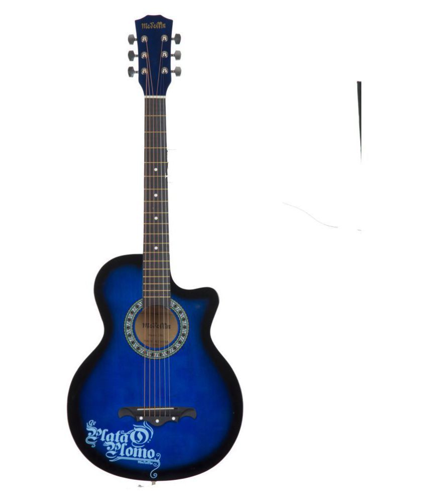 Medellin MED-BLU-C Blue Acoustic Guitar with free items ...