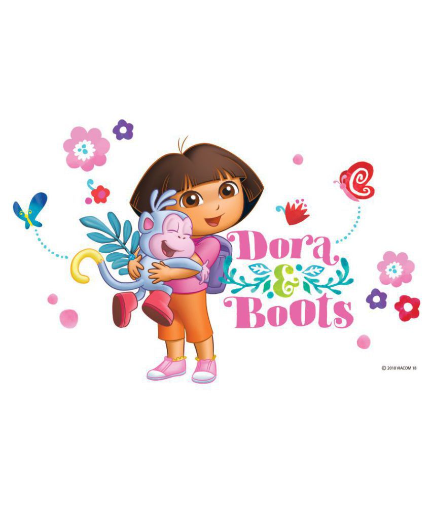 Asian Paints Wall Ons Dora XXL Hug Boots Removable Cartoon Characters  Sticker ( 64 x 122 cms ) - Buy Asian Paints Wall Ons Dora XXL Hug Boots  Removable Cartoon Characters Sticker (