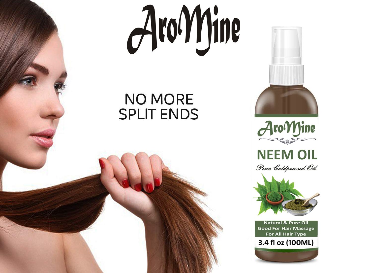 Aromine 100 Pure Natural Neem Oil For Hair Dandruff Oil 400 Ml