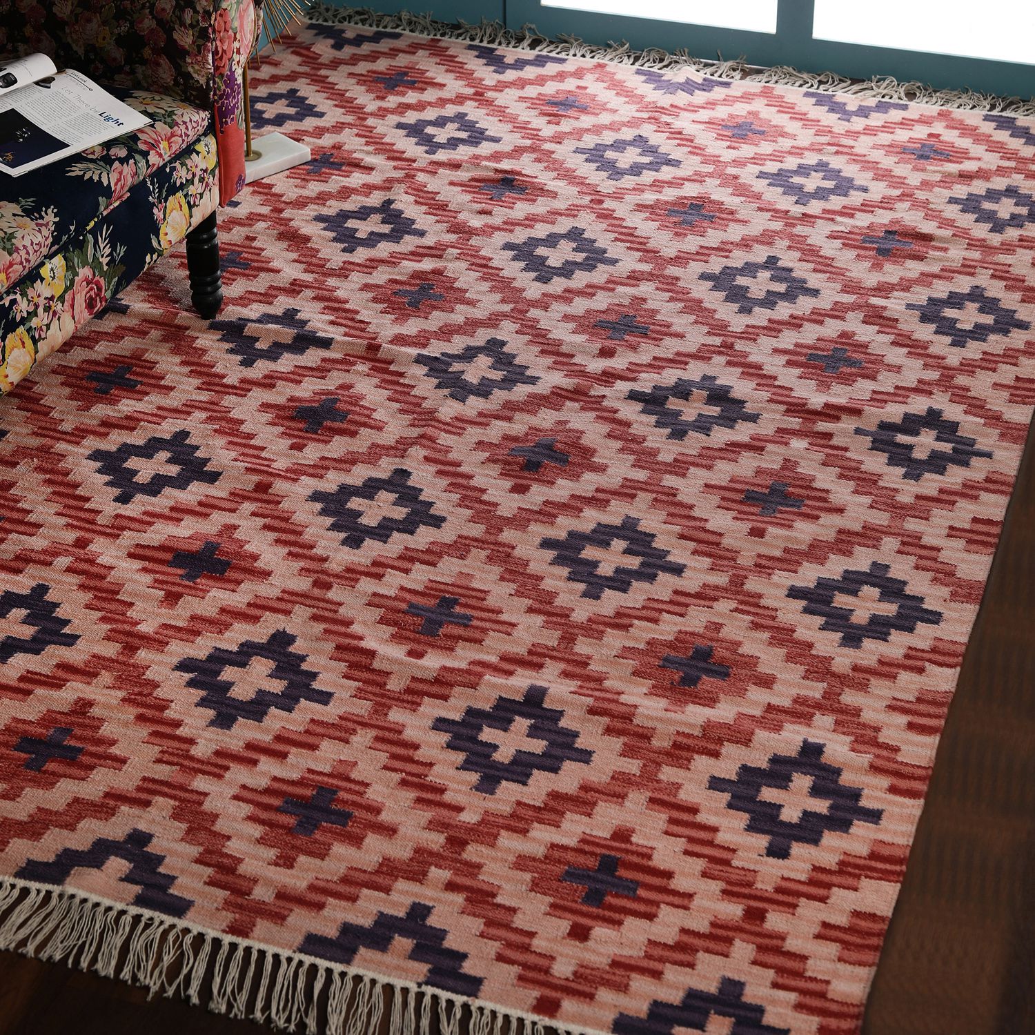     			PEQURA Multi Cotton Carpet Stripes 5x8 Ft