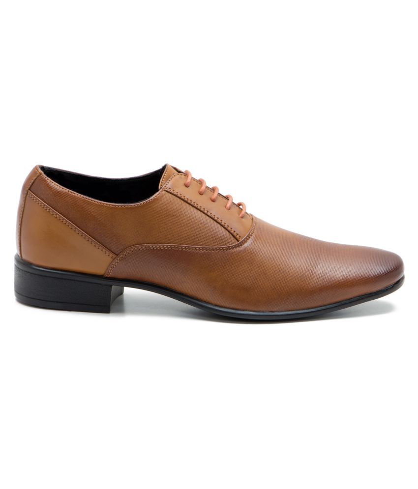 franco leone tan derby shoes