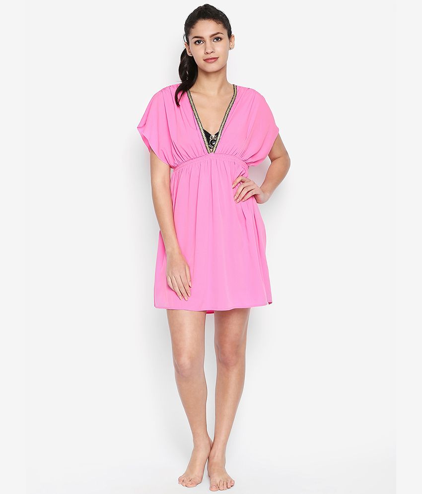 Buy Oxolloxo Polyester Pink Beach Dresses Online at Best Prices in