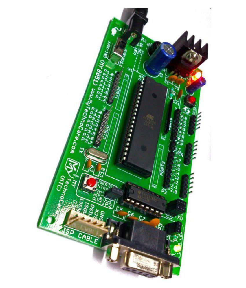 8051 Microcontroller Development Board Project Evaluation Kit Max232 Atmel At89s52 Ic Support