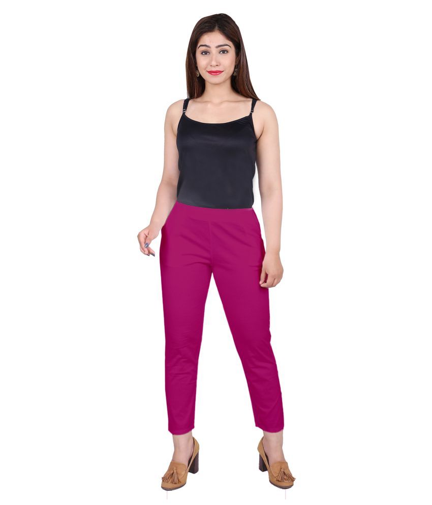 Buy Kimona Fashion Cotton Lycra Casual Pants Online at Best Prices in