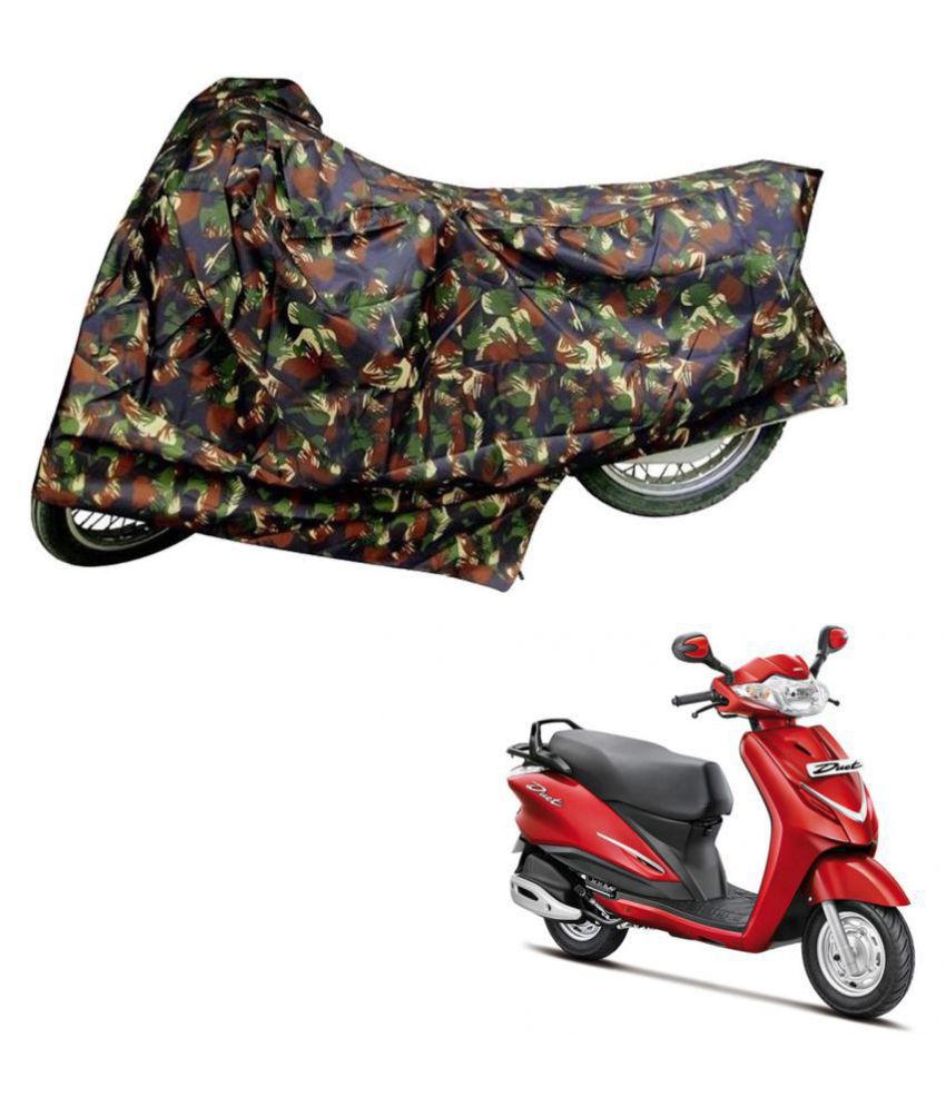     			AutoRetail Dust Proof Two Wheeler Polyster Cover for Hero Duet (Mirror Pocket, Jungle Color)