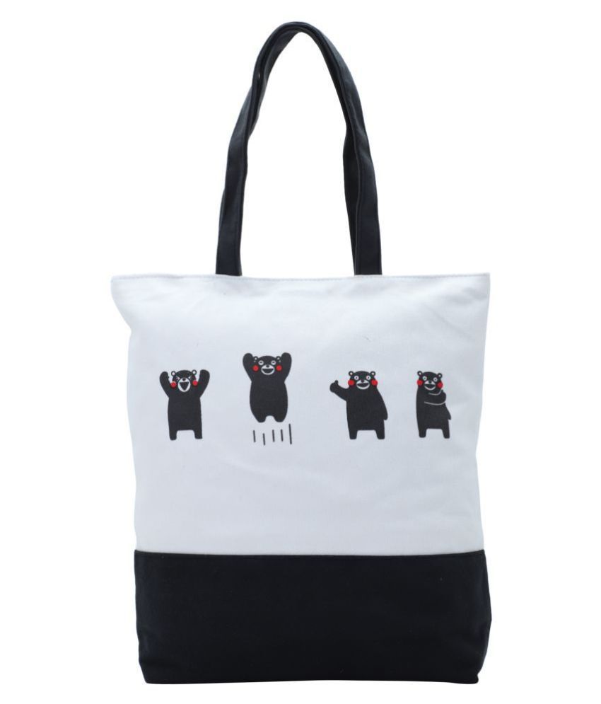 Download TWO GOATS White Canvas Tote Bag - Buy TWO GOATS White ...