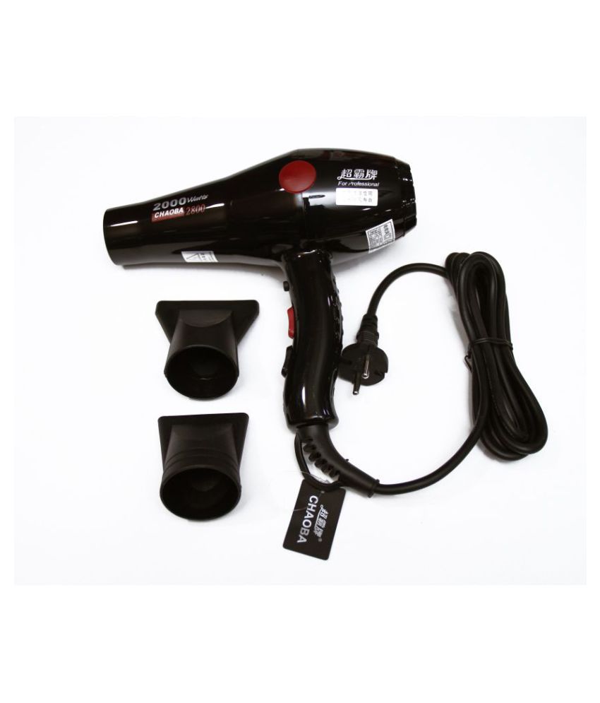 Plastic CHAOBA Hair Dryer 2800 Black For Personal