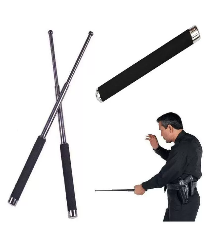 Tactical Telescopic. Baton Stainless Steel Self Defence Security Folding  Stick: Buy Online at Best Price on Snapdeal
