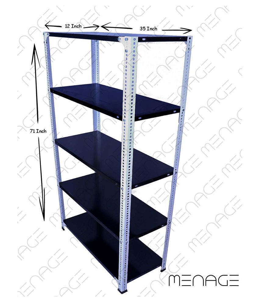 Slotted Angle Rack 6x3x1 Feet With Shelf Shelving Unit Multipurpose Rack Grey 5 Shelf Buy Slotted Angle Rack 6x3x1 Feet With Shelf Shelving Unit Multipurpose Rack Grey 5 Shelf Online At