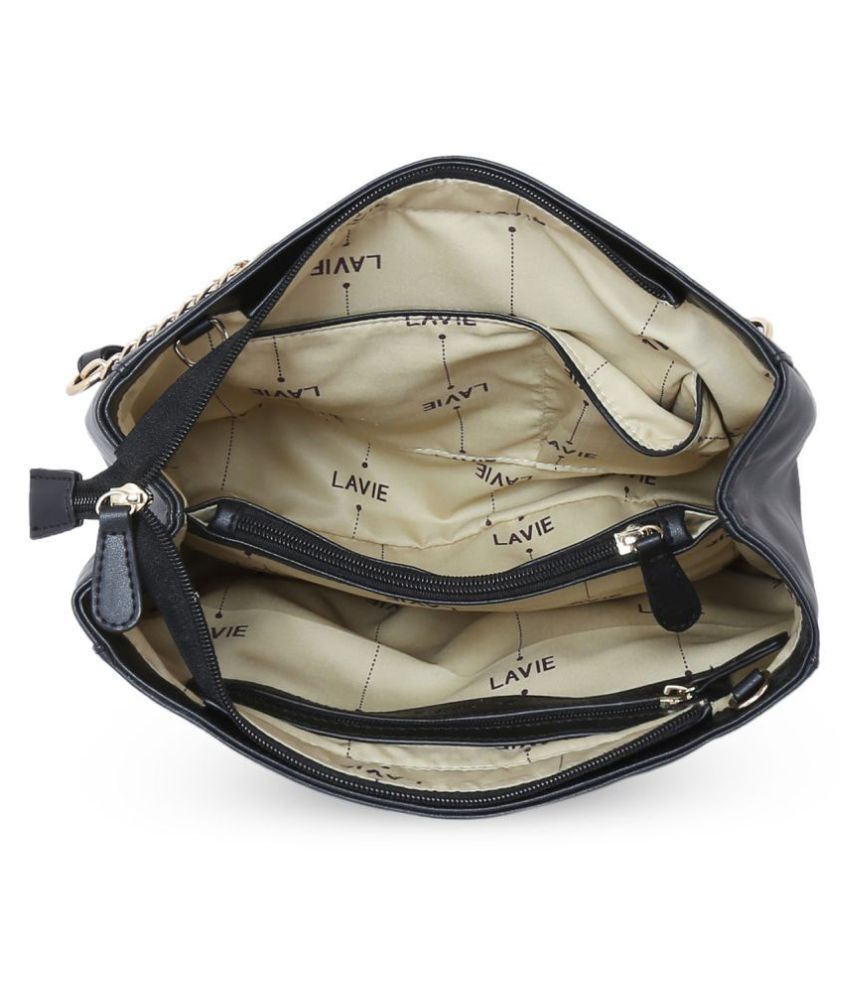 Lavie Black P.U. Shoulder Bag - Buy Lavie Black P.U. Shoulder Bag Online at Best Prices in India 