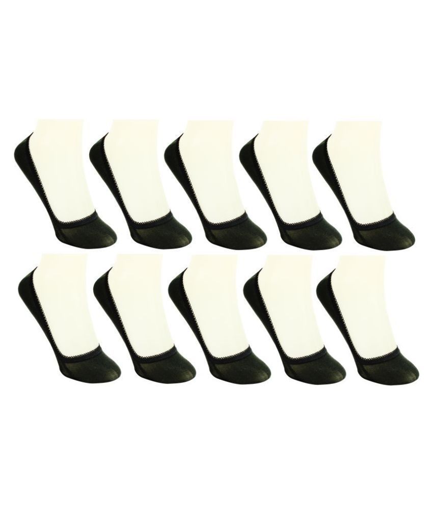     			Neska Moda Women's Cotton Black 10 Pair Belly Socks