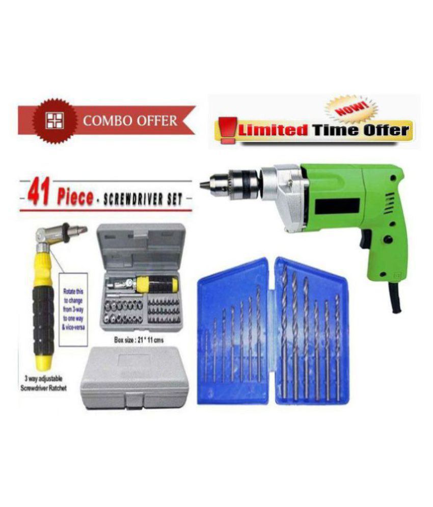     			Shopper 52 - CMD13B41T 250W 9 mm Corded Drill Machine with Bits