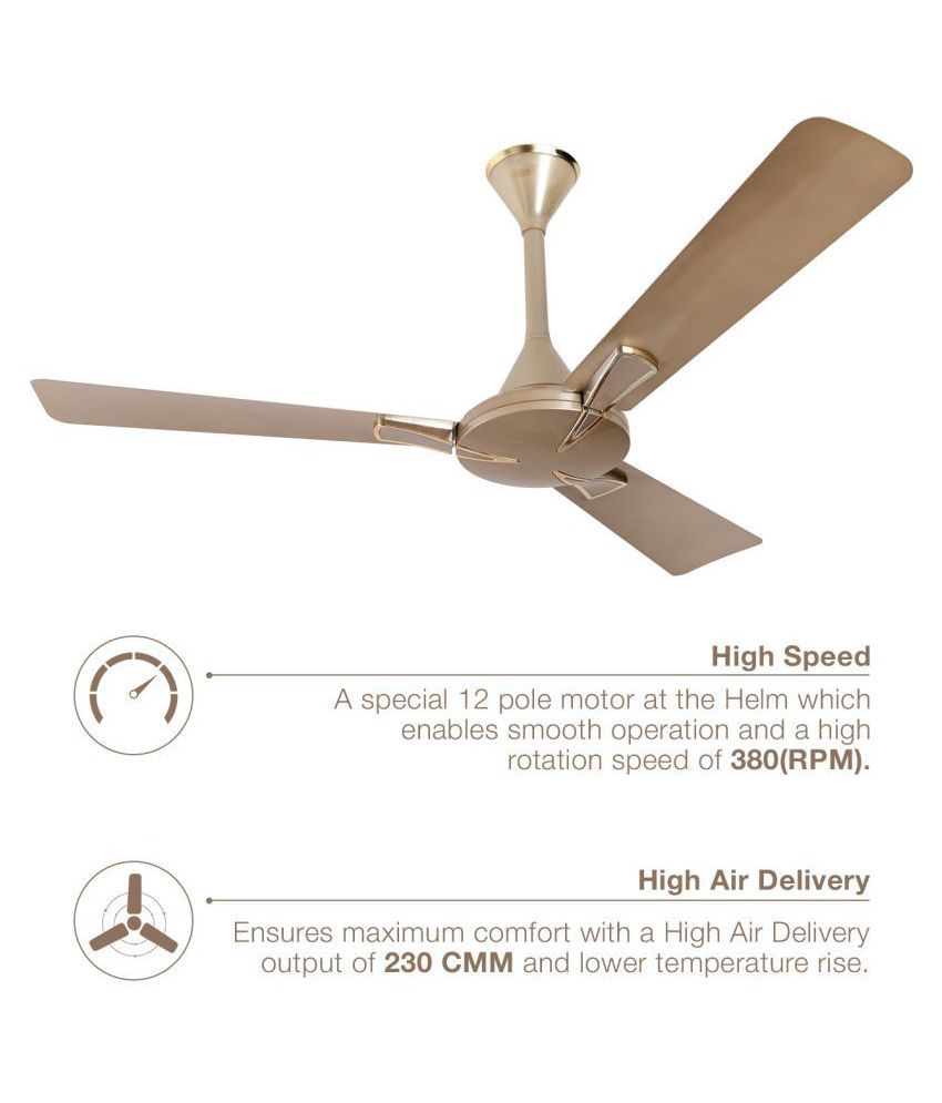 Luminous 1200 Trigon Ceiling Fan Golden Price In India Buy