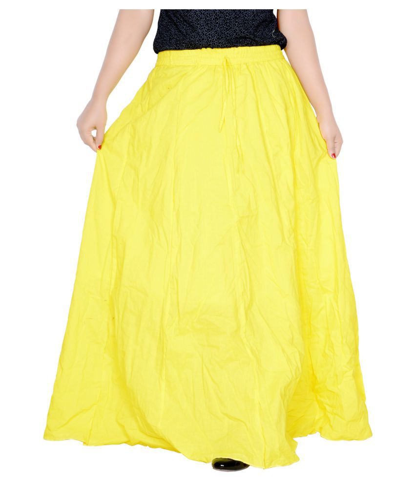     			Sttoffa Cotton Broomstick Skirt - Yellow