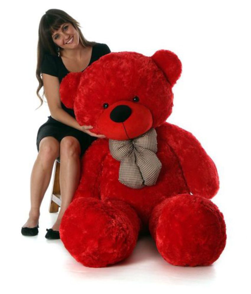 teddy bear red colour 4 feet