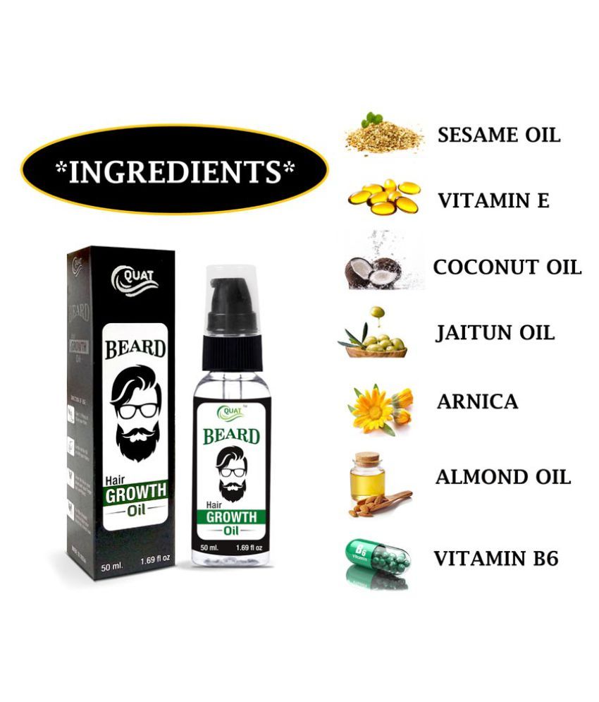Quat Natural Beard Oil Growth 50 ml: Buy Quat Natural ...
