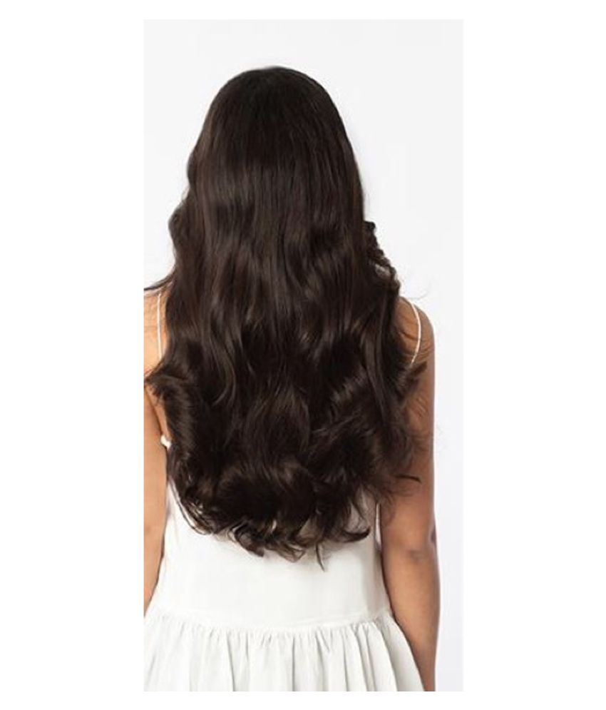 Trinetrah Curly Clip In Hair Extension Dark Brown: Buy ...