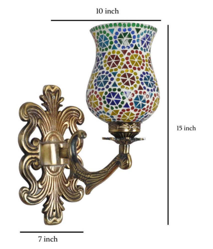 Lalhaveli Home Decorative Mosaic Glass Hanging Wall Lamp Glass Wall