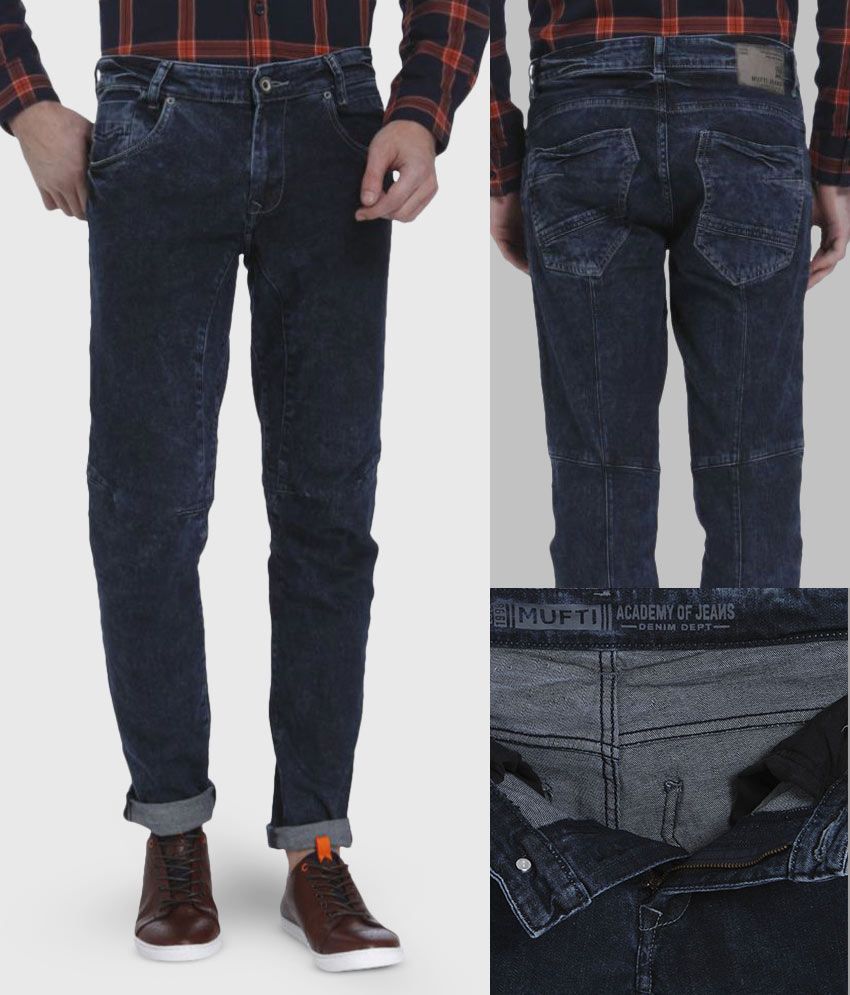 mufti slim men blue jeans