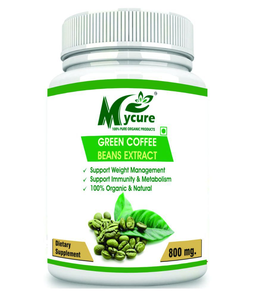 mycure Premium Green Coffee Extract for Weight Loss Single Pack 800 mg Unflavoured Multivitamins Capsule