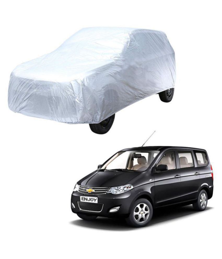     			Autoretail Silver Color Dust Proof Car Body Polyster Cover Without Mirror Pocket Polyster For Chevrolet Enjoy