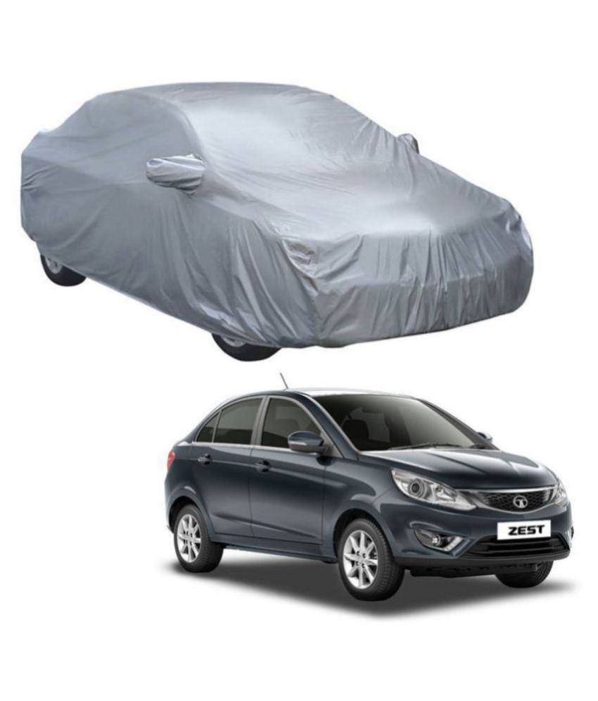     			Autoretail Silver Color Dust Proof Car Body Polyster Cover With Mirror Pocket Polyster For Tata Zest