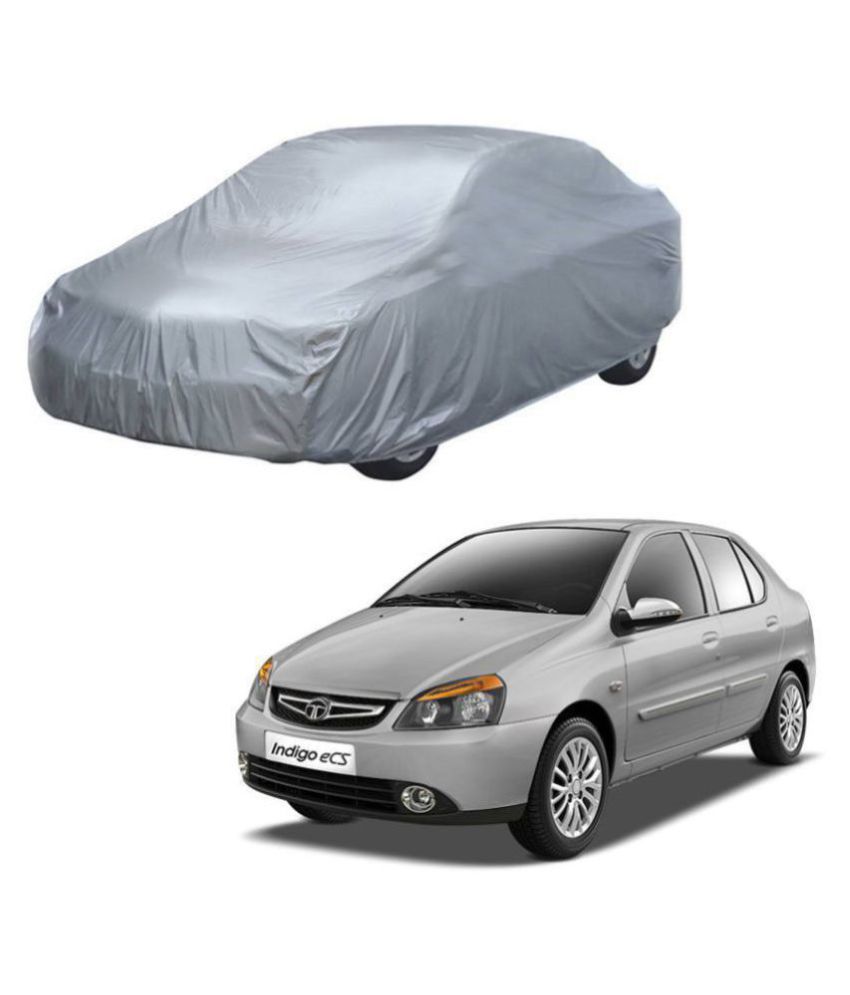     			Autoretail Silver Color Dust Proof Car Body Polyster Cover Without Mirror Pocket Polyster For Tata Indigo Cs