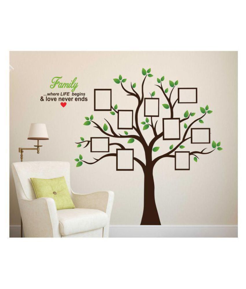     			Wallzone Cute Photo Tree Nature Sticker ( 95 x 110 cms )