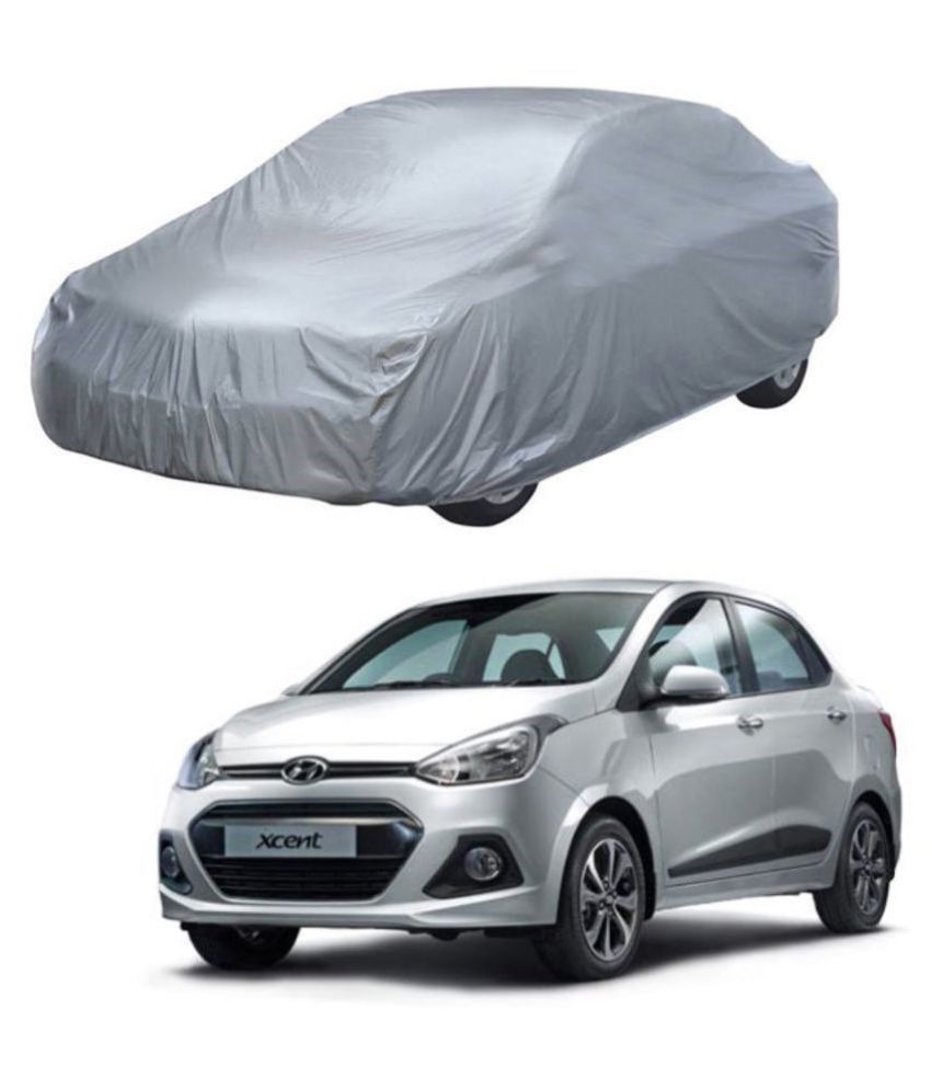     			Autoretail Silver Color Car Cover Without Mirror Pocket Polyster For Hyundai Xcent