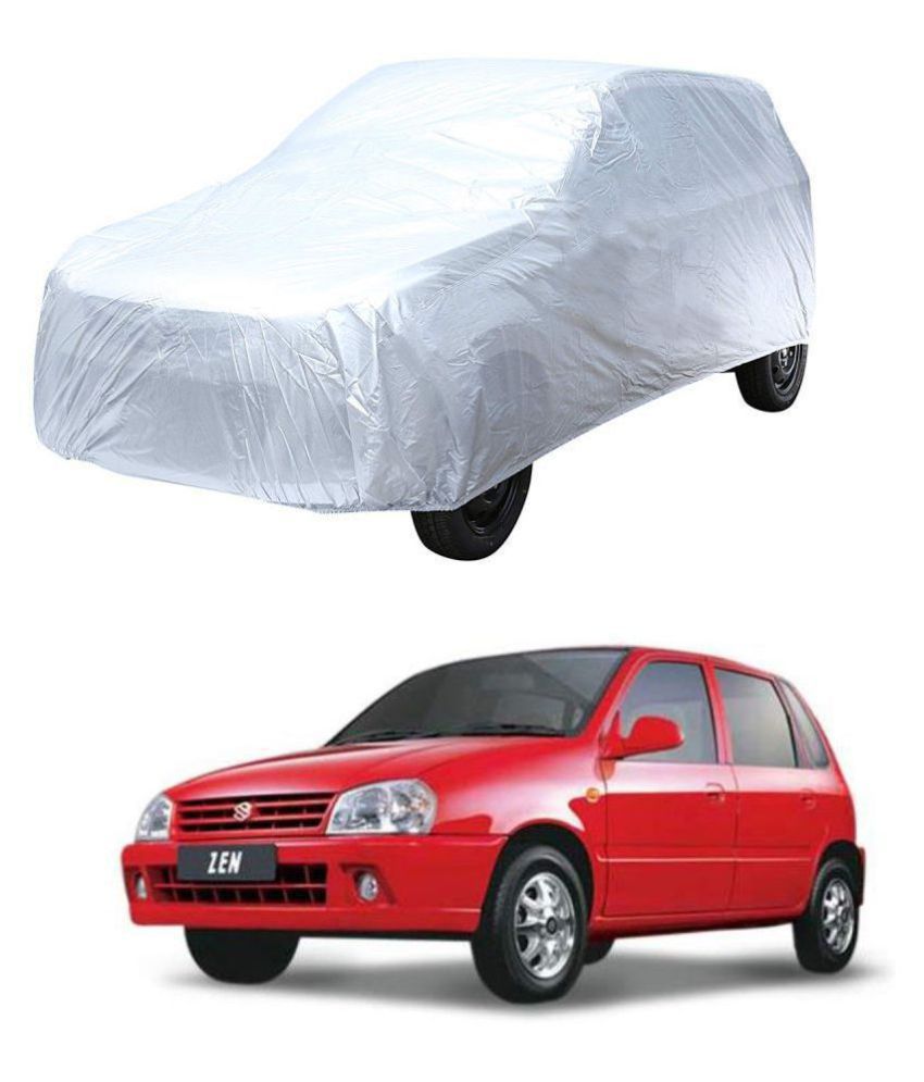     			Autoretail Silver Color Dust Proof Car Body Polyster Cover Without Mirror Pocket Polyster For Maruti Suzuki Zen