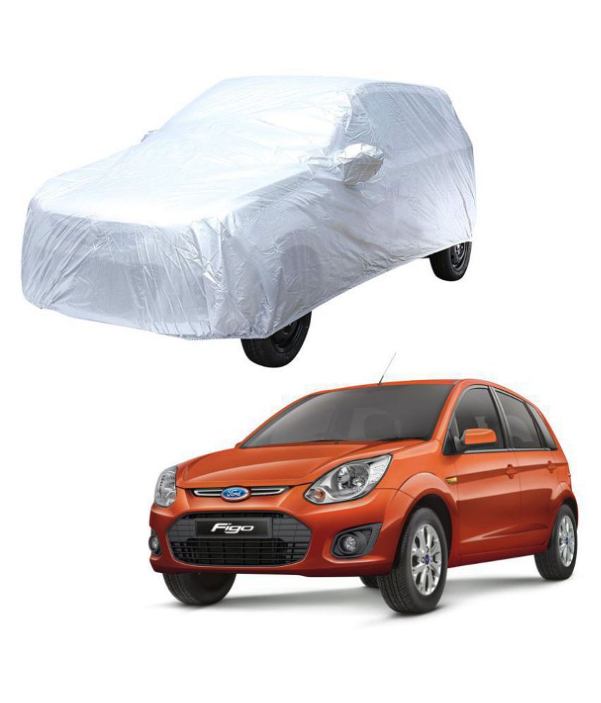     			Autoretail Silver Color Dust Proof Car Body Polyster Cover With Mirror Pocket Polyster For Ford Figo