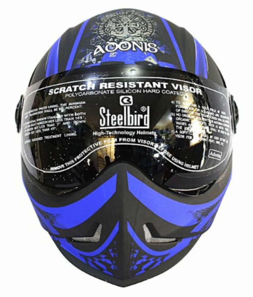 Steelbird ADONIS DOT MAT BK Full Face Helmet Black L Buy Steelbird
